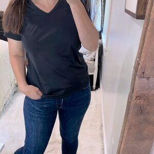 ADIDAS black athletic top size large